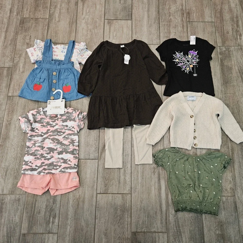 Gap Old Navy RBX Toddler Girls Clothing Lot 4T Dress Cardigan Active Halloween